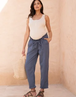 Flash Sale Seraphine Isaiah | Cotton-Blend Under Bump Maternity Chinos