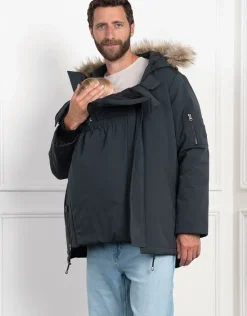 Clearance Seraphine Jack | Men's Parka with Baby Pouch
