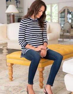 New Seraphine Janice | Cotton Stripe Maternity & Nursing Sweater with Detachable Collar