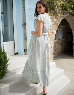 Best Sale Seraphine Juniper | Sage Maternity & Nursing Midi Dress