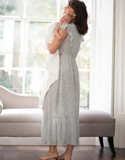 Best Sale Seraphine Juniper | Sage Maternity & Nursing Midi Dress