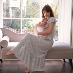 Best Sale Seraphine Juniper | Sage Maternity & Nursing Midi Dress