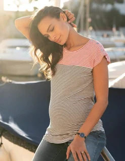 Best Seraphine Juno | Double Stripe Maternity & Nursing Top