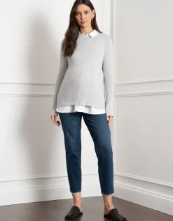 Store Seraphine Katrina | Knit Maternity & Nursing Sweater with Woven Shirt