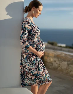 Online Seraphine Keeva | Animal Print Jersey Maternity & Nursing Dress