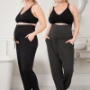 Flash Sale Seraphine Keri | Twin Pack Curve Maternity Lounge Pants - Black & Grey