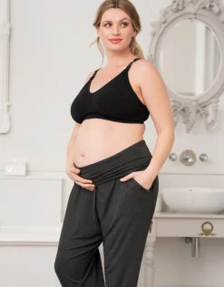 Flash Sale Seraphine Keri | Twin Pack Curve Maternity Lounge Pants - Black & Grey