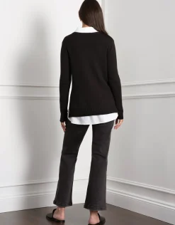 Best Seraphine Kerryn | Knit Maternity & Nursing Sweater with Woven Shirt