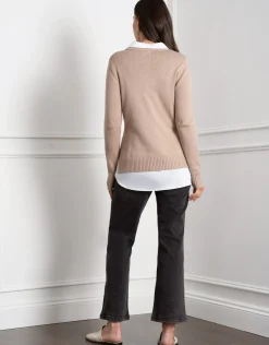 Best Sale Seraphine Kerryn | Knit Maternity & Nursing Sweater with Woven Shirt