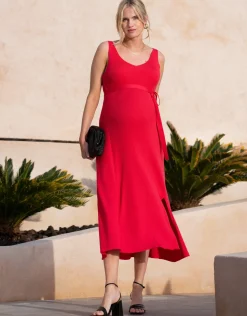 Flash Sale Seraphine Keverne | Fit & Flare Rib Knit Sleeveless Maternity and Nursing Dress