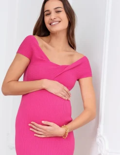 Cheap Seraphine Kora | Off-The-Shoulder Knitted Maternity Dress