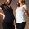 Cheap Seraphine Laina | Twin Pack Maternity & Nursing T-Shirts u2013 Black & White
