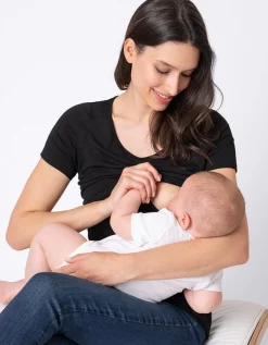 Cheap Seraphine Laina | Twin Pack Maternity & Nursing T-Shirts u2013 Black & White