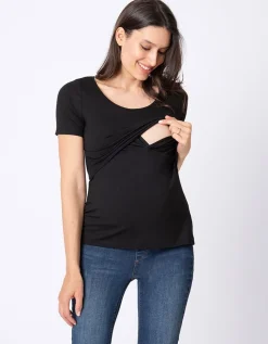 Cheap Seraphine Laina | Twin Pack Maternity & Nursing T-Shirts u2013 Black & White