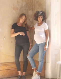 Cheap Seraphine Laina | Twin Pack Maternity & Nursing T-Shirts u2013 Black & White