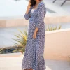 Online Seraphine Lally | Crepe Shirred Bodice Maxi Maternity Dress
