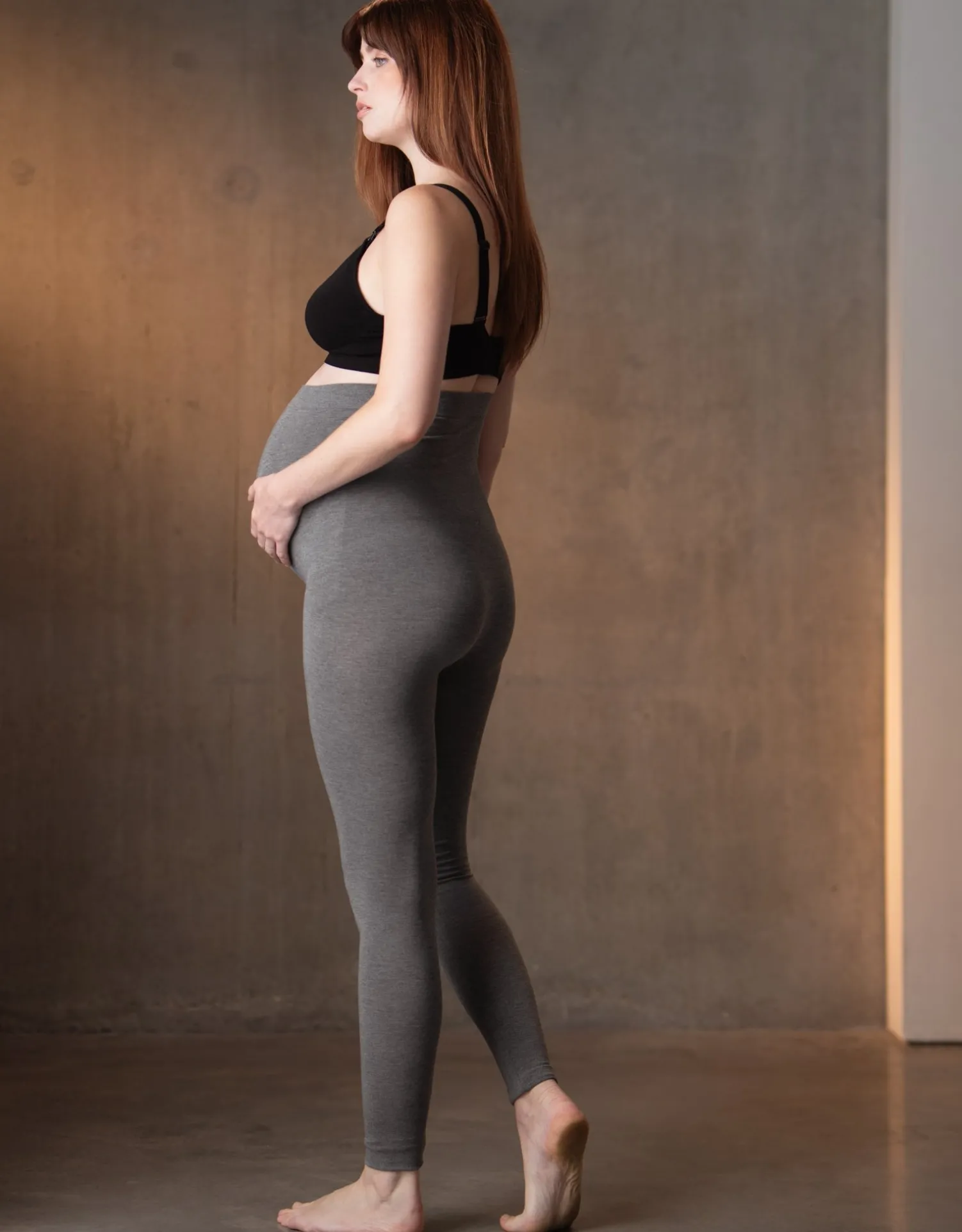 Shop Seraphine Leggings | Twin Pack Bamboo Maternity Leggings u2013 Black & Grey