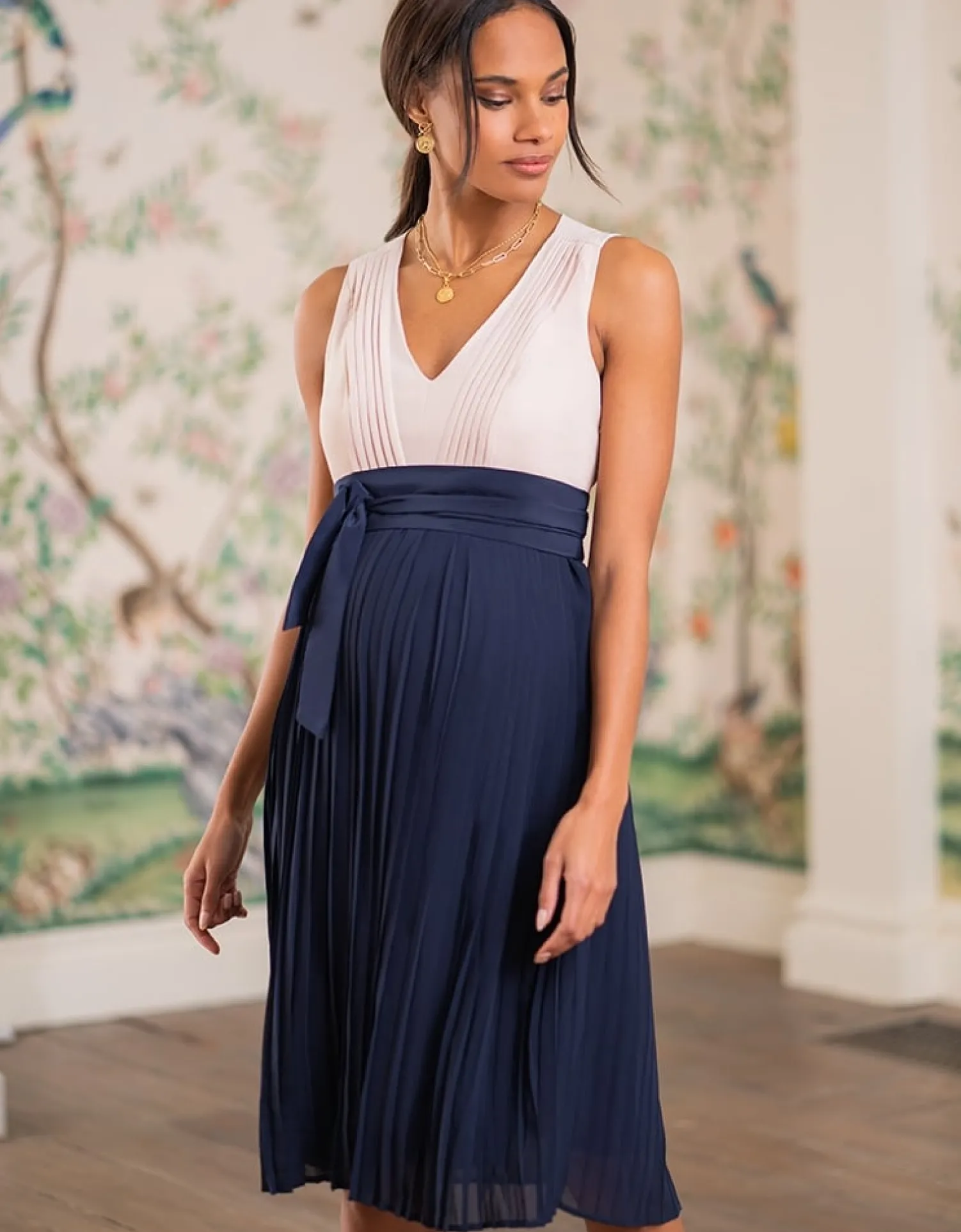 Cheap Seraphine Livern | Pleated Detail Maternity & Nursing Dress