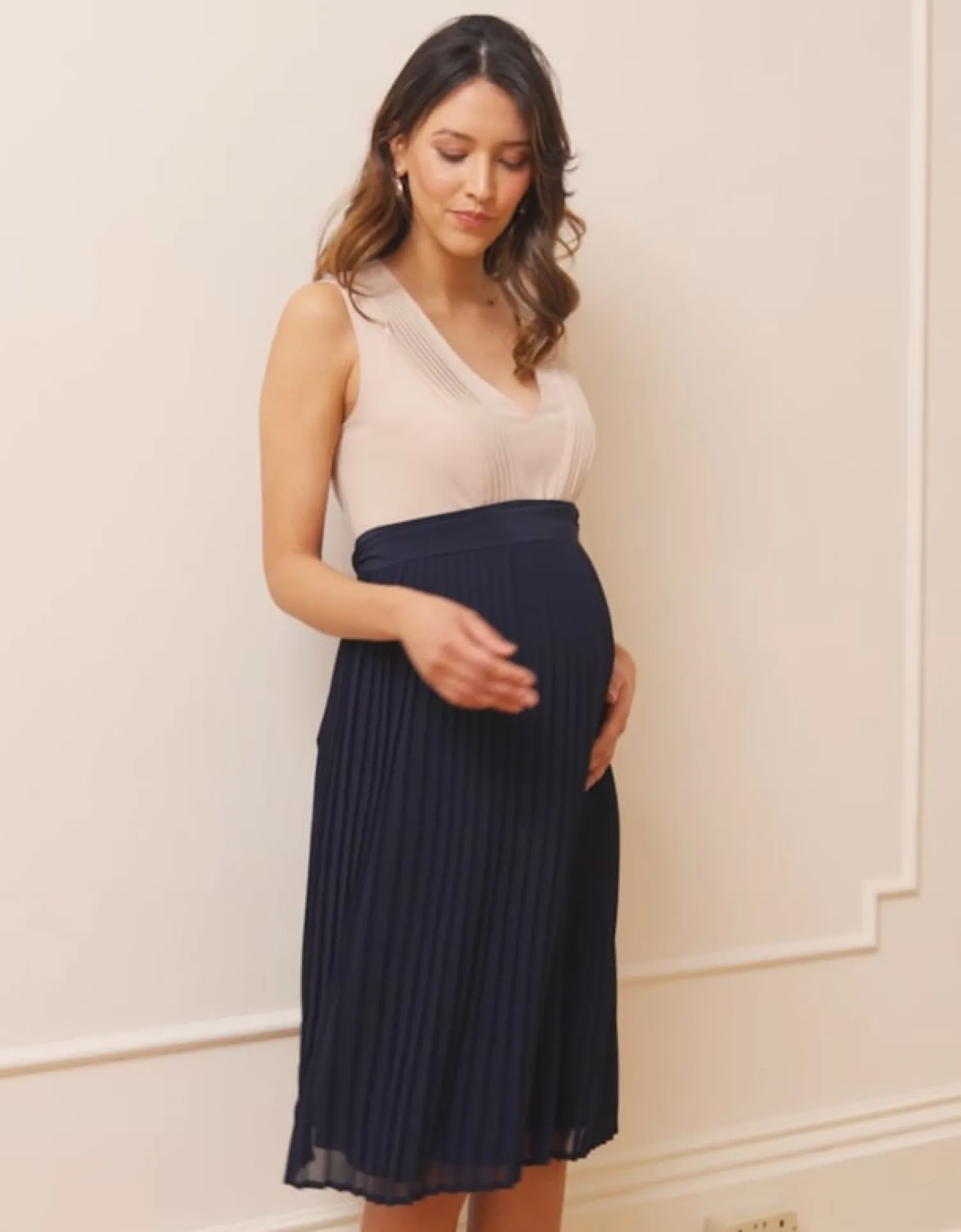 Cheap Seraphine Livern | Pleated Detail Maternity & Nursing Dress