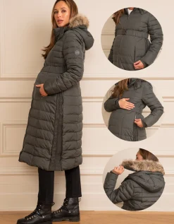 Best Sale Seraphine Liz | Long Down Khaki 3 in 1 Maternity & Babywearing Coat