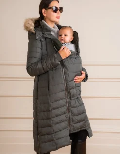 Best Sale Seraphine Liz | Long Down Khaki 3 in 1 Maternity & Babywearing Coat