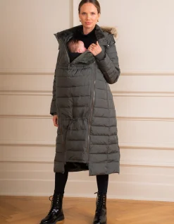 Best Sale Seraphine Liz | Long Down Khaki 3 in 1 Maternity & Babywearing Coat