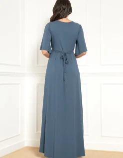 Shop Seraphine Ludwina | Flounce Sleeve Maternity-To-Nursing Maxi Dress