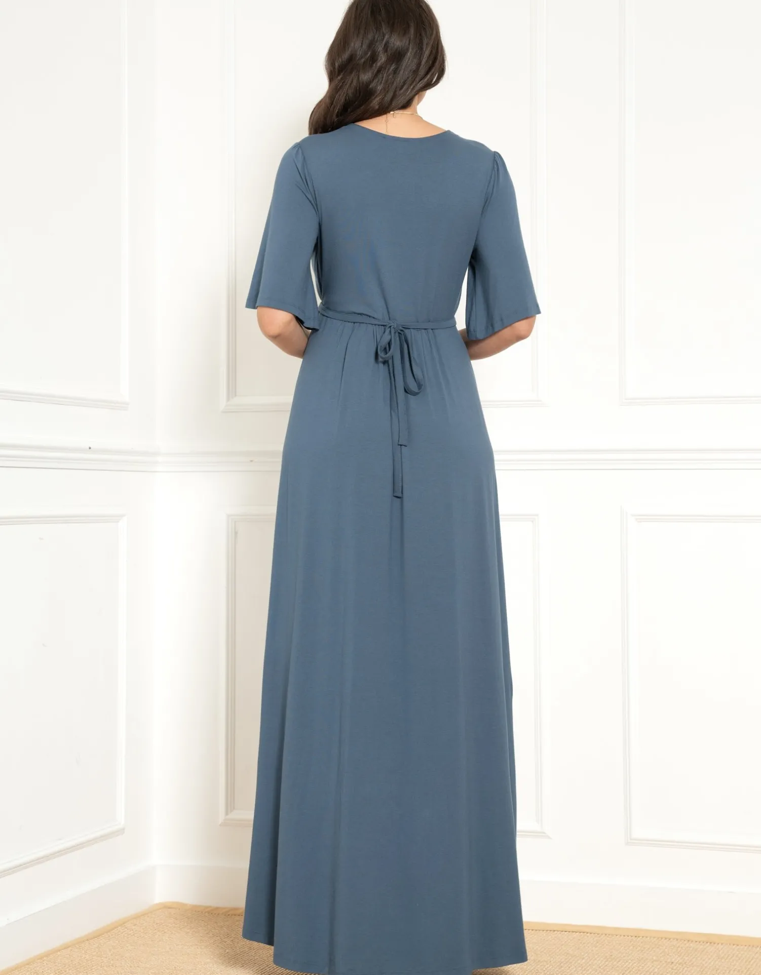 Shop Seraphine Ludwina | Flounce Sleeve Maternity-To-Nursing Maxi Dress