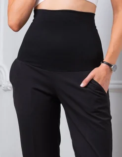 New Seraphine Luisa | Tapered Black Post Maternity Shaping Pants
