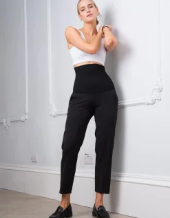 New Seraphine Luisa | Tapered Black Post Maternity Shaping Pants