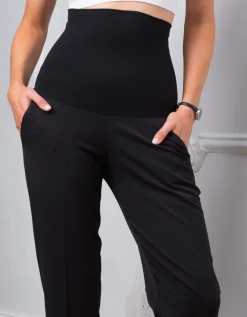 New Seraphine Luisa | Tapered Black Post Maternity Shaping Pants