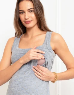 Shop Seraphine Luisana | Jersey Scoop Neck Bodycon-Style Maxi Maternity and Nursing Dress