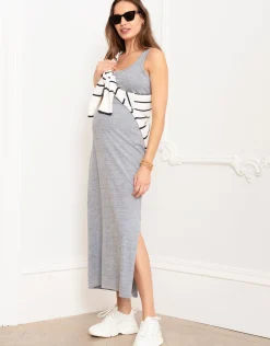 Shop Seraphine Luisana | Jersey Scoop Neck Bodycon-Style Maxi Maternity and Nursing Dress