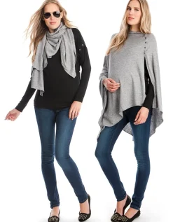 New Seraphine Madison | Grey Nursing Cover Maternity Shawl