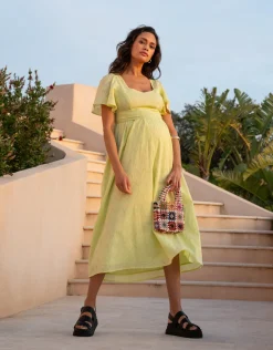 Clearance Seraphine Maia | Cotton Broderie Maternity & Nursing Dress