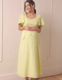 Clearance Seraphine Maia | Cotton Broderie Maternity & Nursing Dress