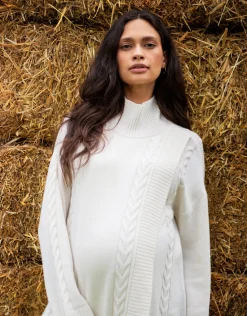 Clearance Seraphine Malene | Draped Merino Maternity & Nursing Sweater