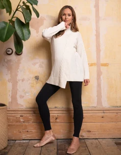 Clearance Seraphine Malene | Draped Merino Maternity & Nursing Sweater