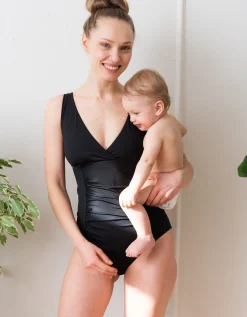 Sale Seraphine Malibu | Black Post Maternity Shaping Swimsuit