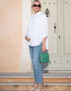 New Seraphine Marella | Cotton Curved Hem Maternity Shirtu00a0
