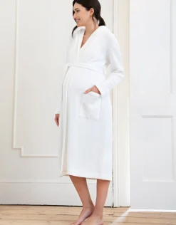 Online Seraphine Marquesa | Cotton Hooded Waffle Maternity-To-Nursing Dressing Gown