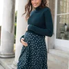 Sale Seraphine Maura | Green Polka Dot 2 in 1 Maternity & Nursing Dress
