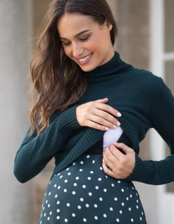 Sale Seraphine Maura | Green Polka Dot 2 in 1 Maternity & Nursing Dress