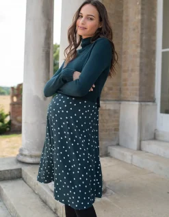 Sale Seraphine Maura | Green Polka Dot 2 in 1 Maternity & Nursing Dress