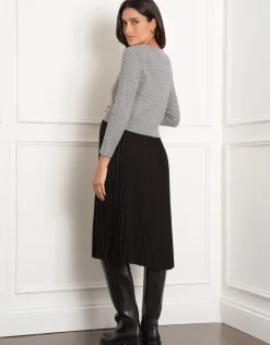 Sale Seraphine Maureen | Knit Maternity & Nursing Cardigan with Pleat Skirt