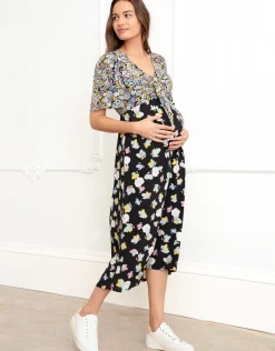 Sale Seraphine Mercie | Tie Front Maternity-To-Nursing Dress
