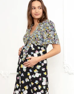 Sale Seraphine Mercie | Tie Front Maternity-To-Nursing Dress