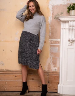 Store Seraphine Mitsy | Grey 2 in 1 Maternity & Nursing Dress