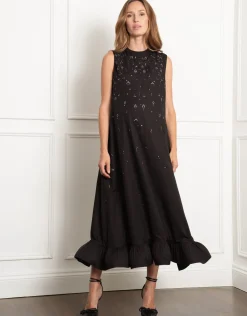 Shop Seraphine Moselle | Embellished Peplum Maternity Swing Dress