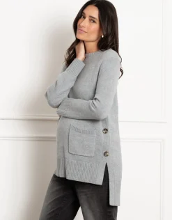 Online Seraphine Naxos | Crew Neck Maternity & Nursing Knit Sweater